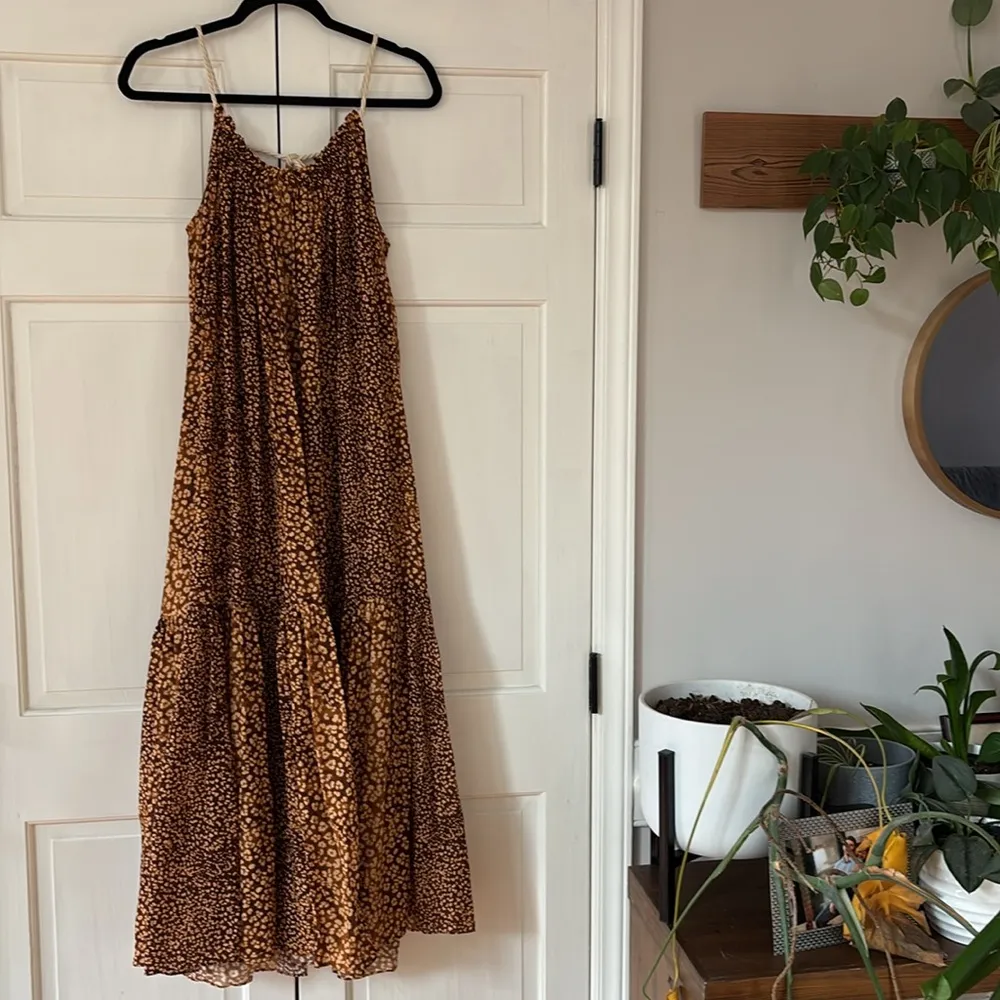 Ulla Johnson Cari Coverup Animal Print Size Small Lynx Leopard Print Tassel Vaca - Image 4