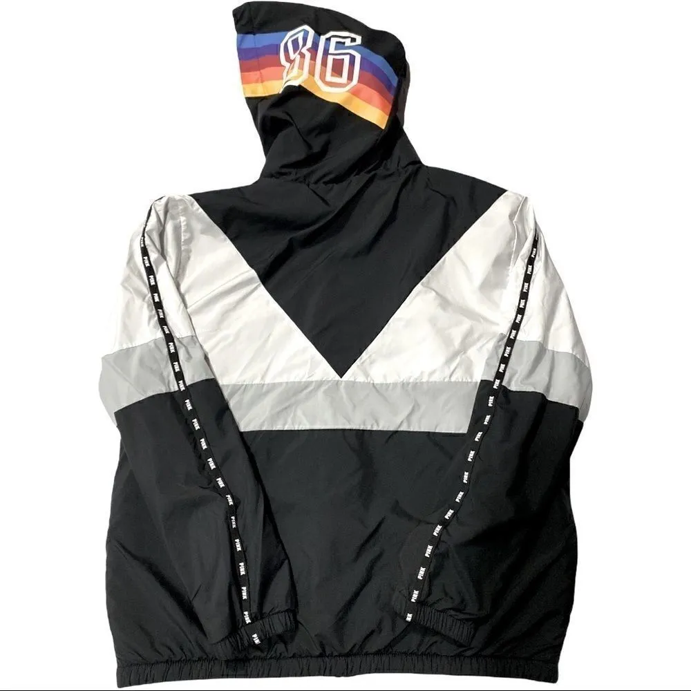 Victoria Secret Pink Color Block Anorak Sharpa Lined Jacket! - Image 4