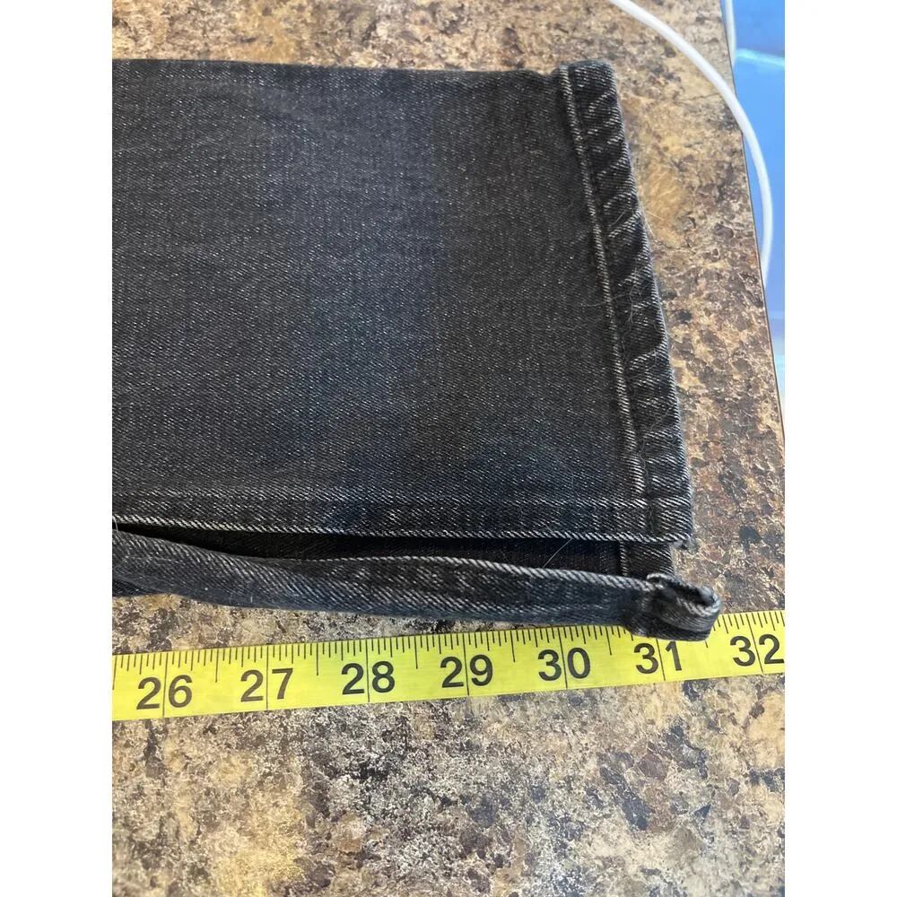 Abercrombie and Fitch The Skinny High Rise Split Hem Black Jeans Plus Size 16 33 - Image 6