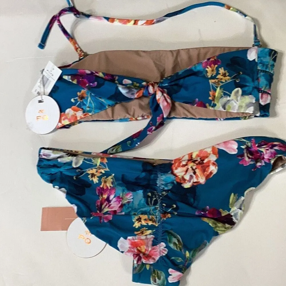 New. Pilyq floral bikini set.  Large. Retail $148 - Image 10