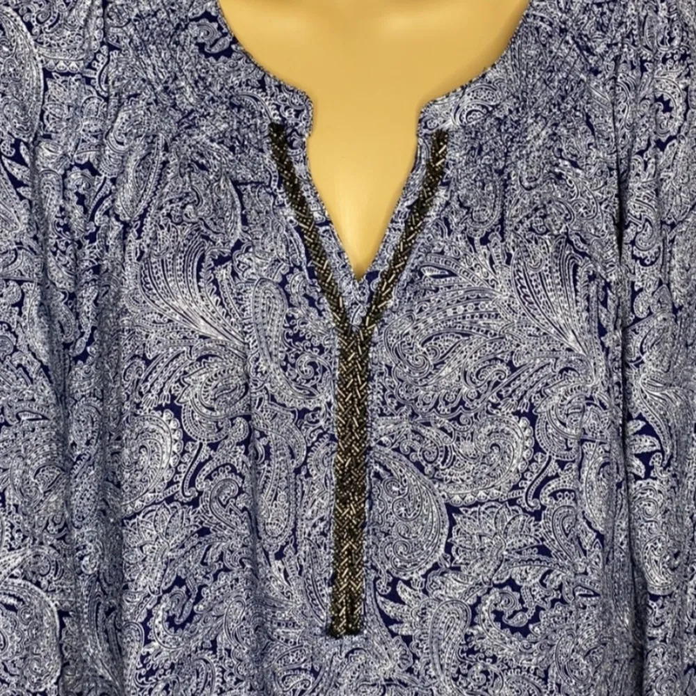 Krazy Kat V neck with embellishments Blouse /Tunic - Image 4