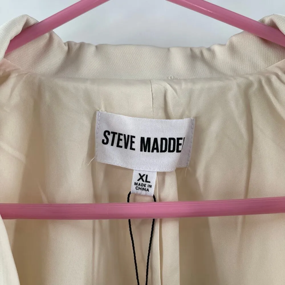 STEVE MADDEN Blazer Extra Large NWT Double Breasted Pristine Ivory Classic Work - Image 4