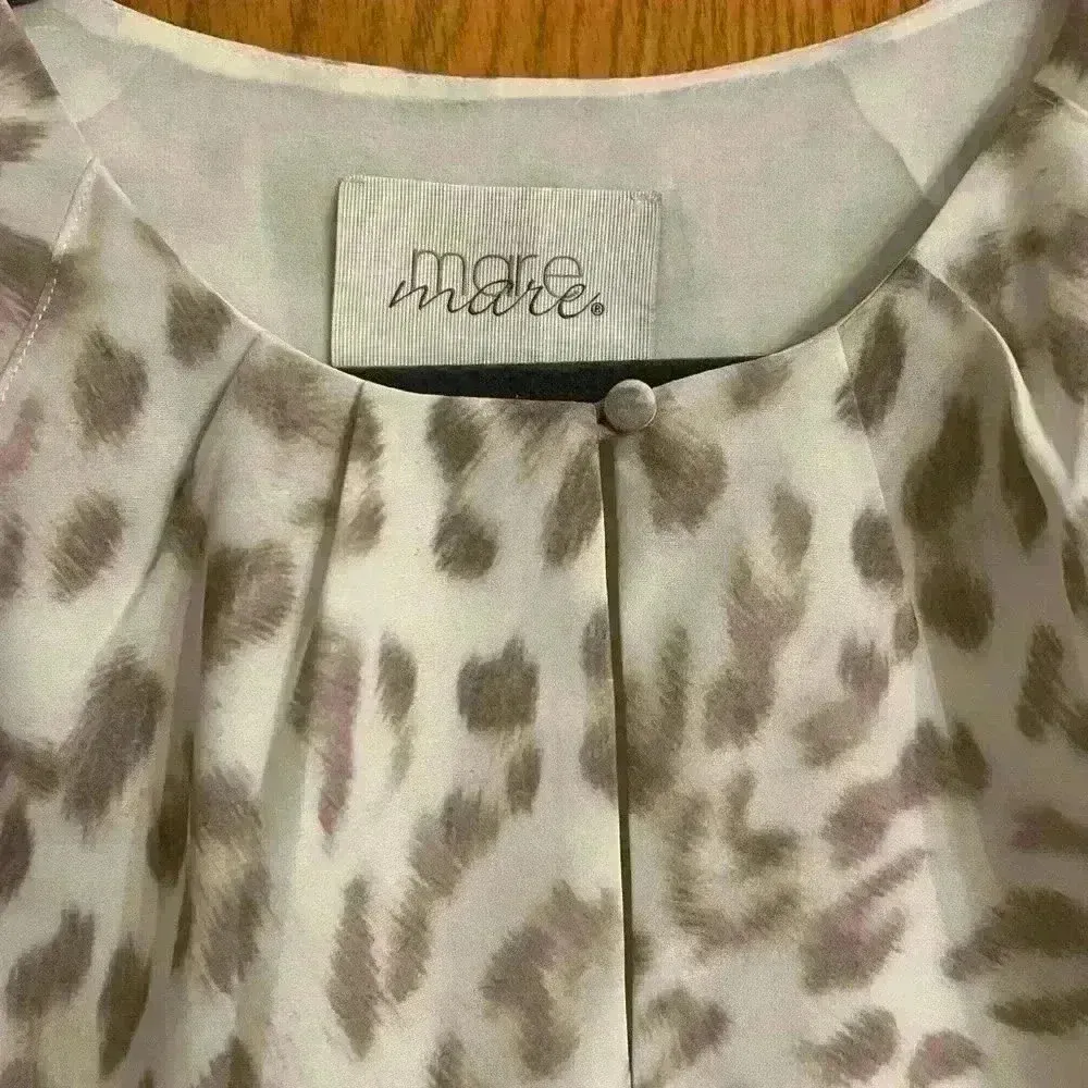 ANTHROPOLOGIE— Cheetah Dress Ruffle Bottom Mare Mare Dress: M - Image 10
