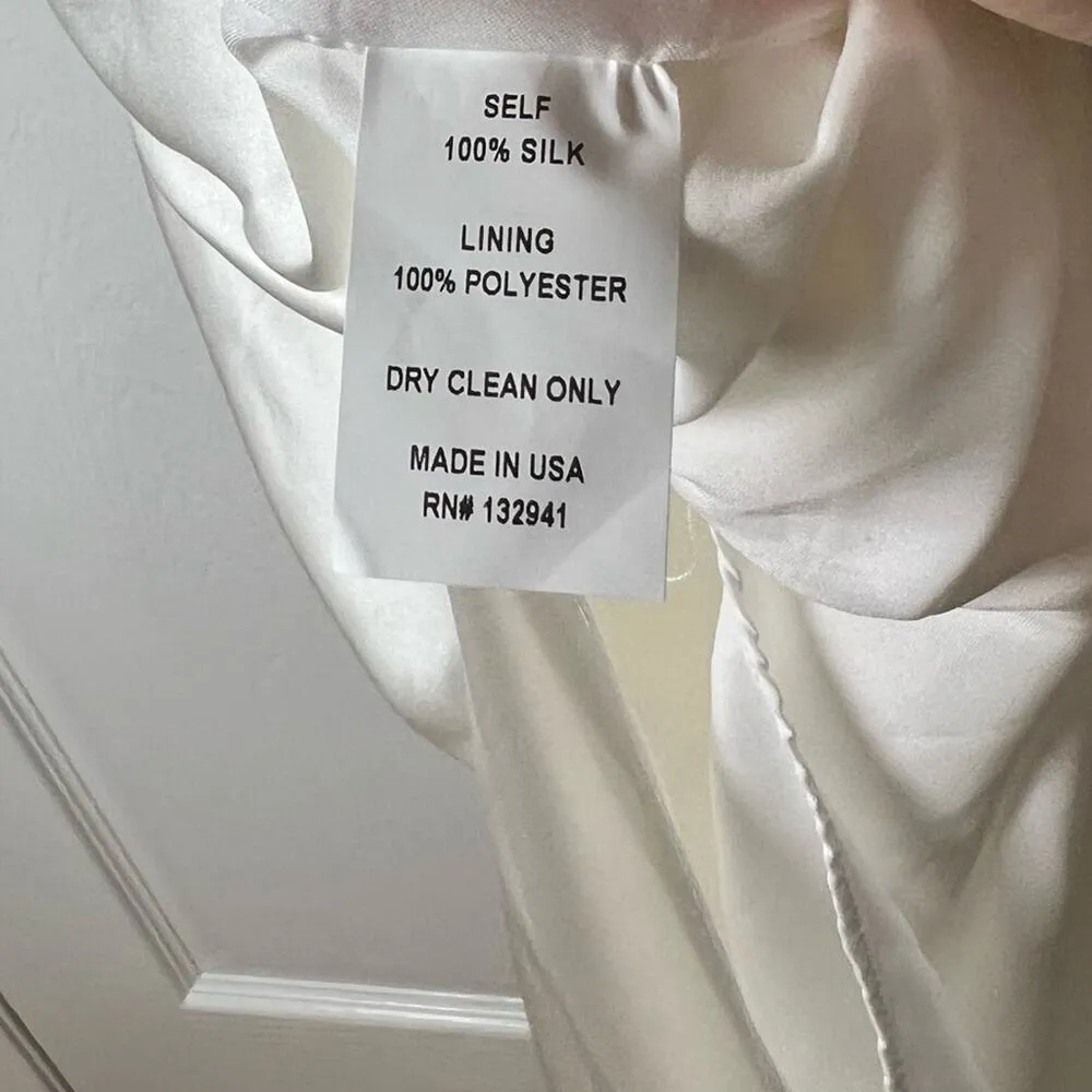 Amanda Uprichard X REVOLVE Silk Ruched Open Back Jasalina Midi Dress in Ivory S - Image 14