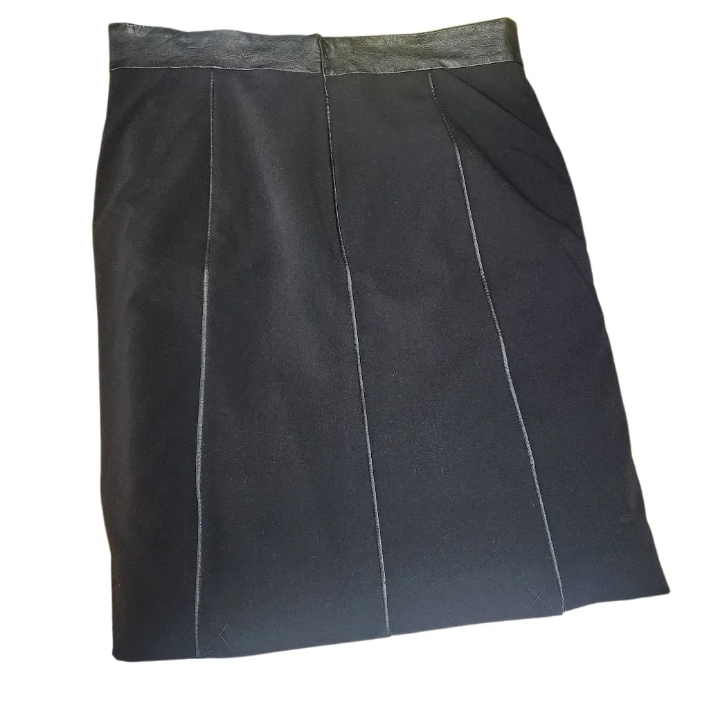 Worthington Black Pencil Skirt With Faux Leather Accents (18) - Image 6