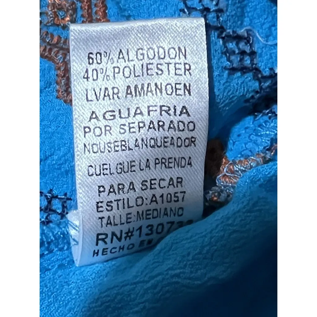 Umber Shift Dress ~ Blue Short Sleeve ~ Size Medium - Image 8