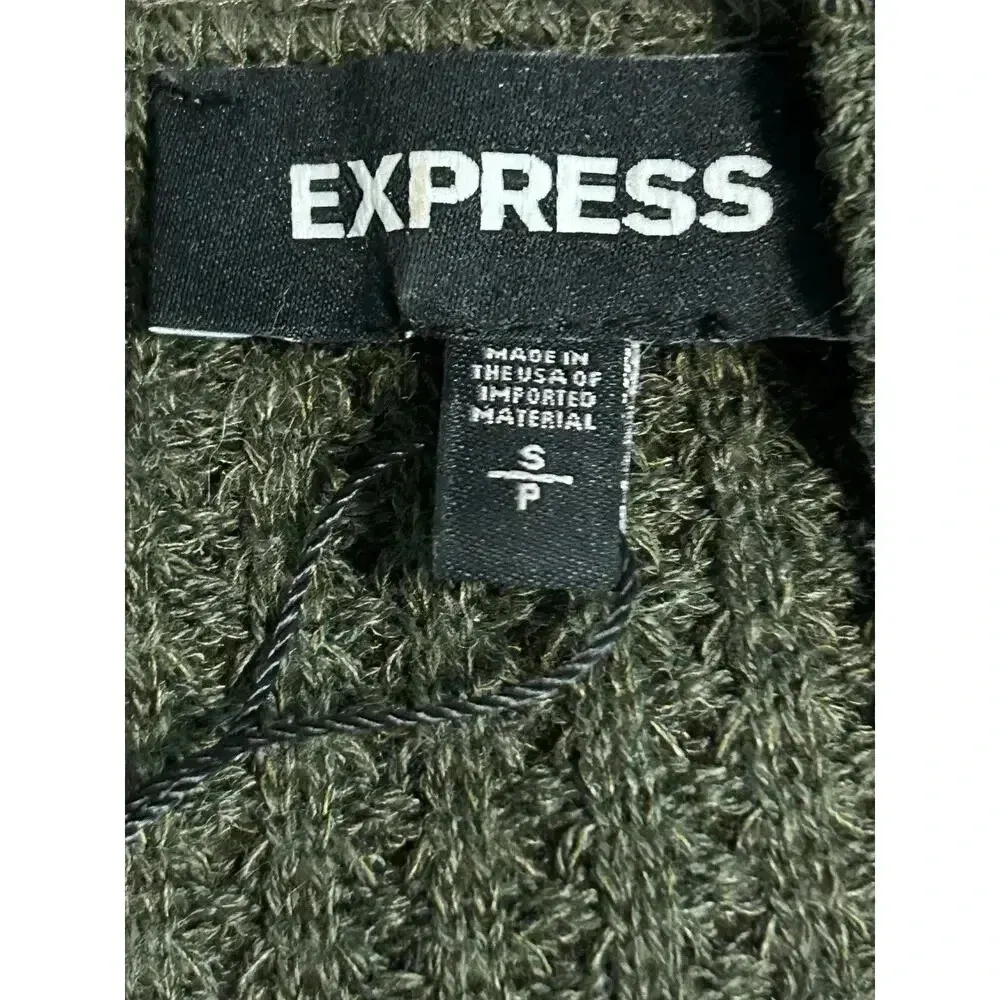 Express Waffle Knit Cardigan Size Small Gray Sweater Fall Cozy NWOT - Image 3