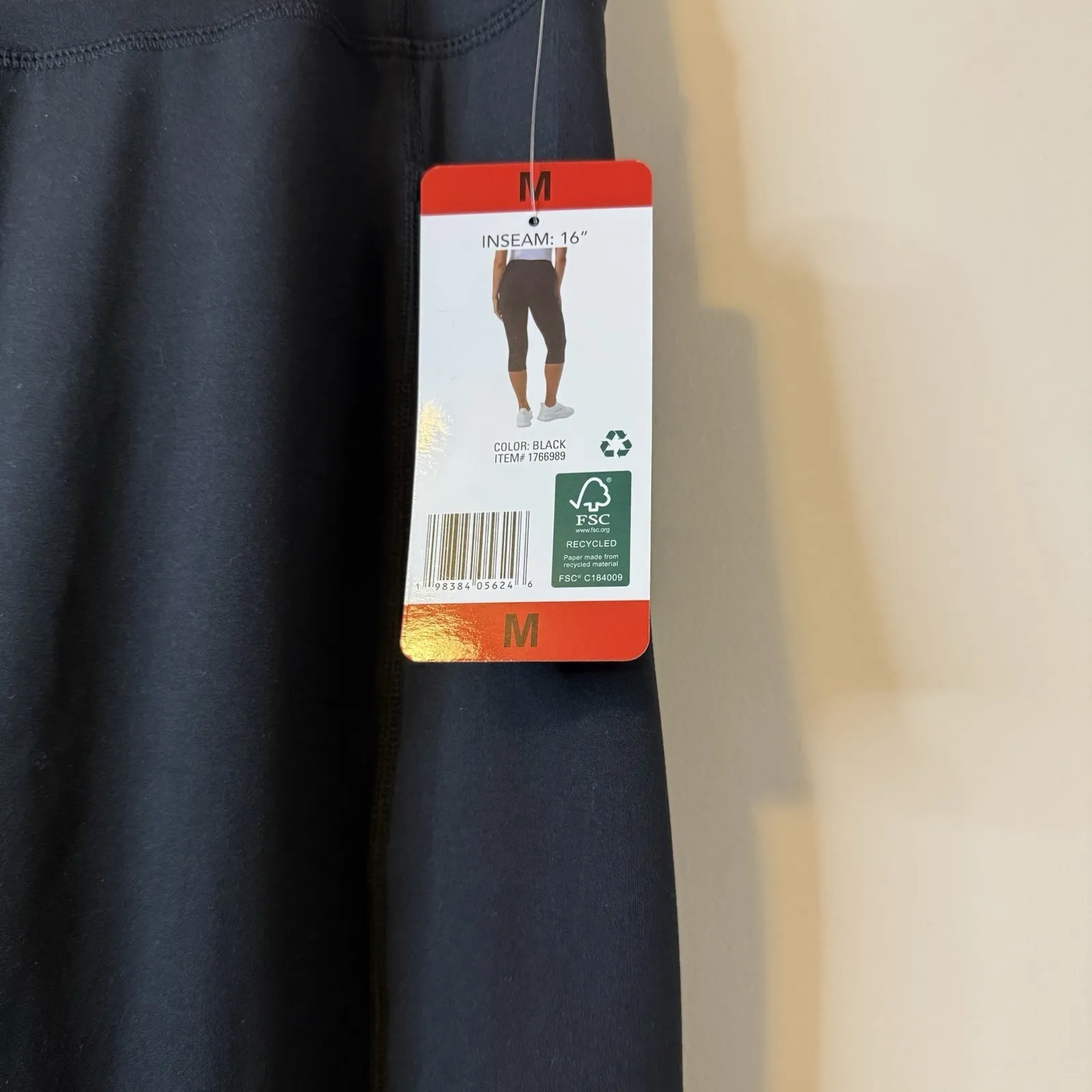 32 Degrees Set Of 2 Women's High Waist Active Crop Leggings Black/Green Size M # - Image 13