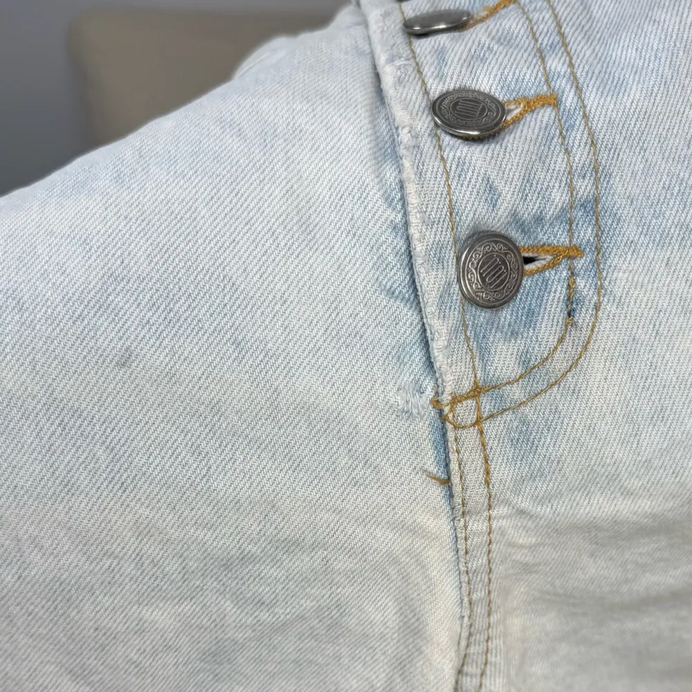 Vintage IOU Basic Blue Bermuda Jean Shorts 5.5" Size 24 - Image 11