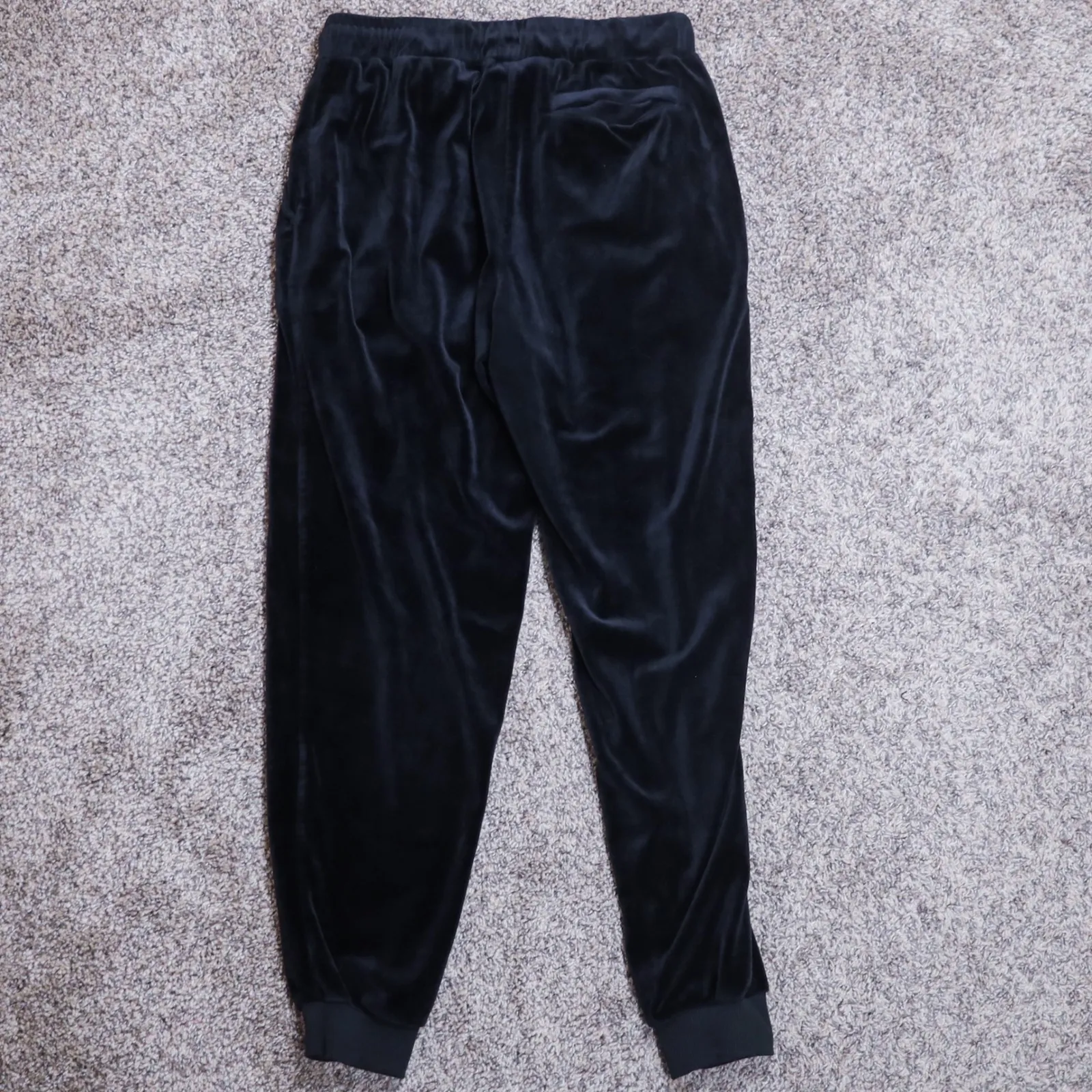 FILA Velour Jogger Pants Women's S Black Soft Stretch Lounge Athleisure - Image 5