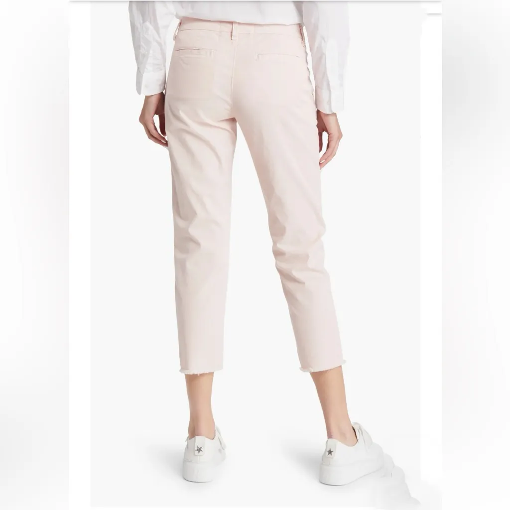 Frank & Eileen Wicklow Cotton Crop Chinos In Vintage Rose Size 4 - Image 2
