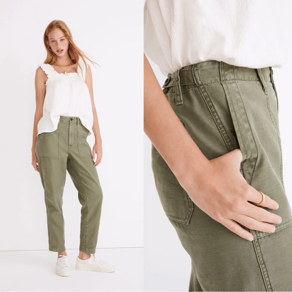 Madewell • Griff Tapered Fatigue Cargo Pants high rise loose baggy ankle crop - Image 4