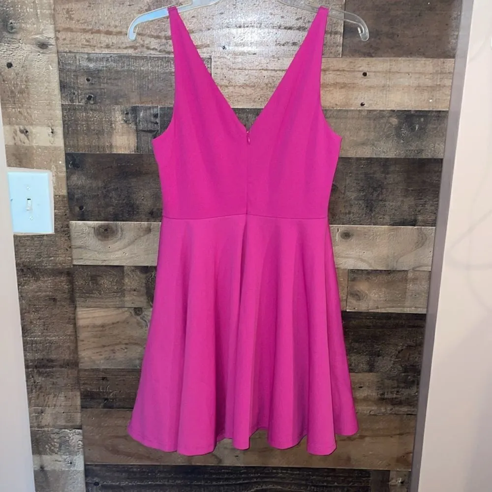 Lulu’s Darling Delight Raspberry Pink Skater Dress - Image 12