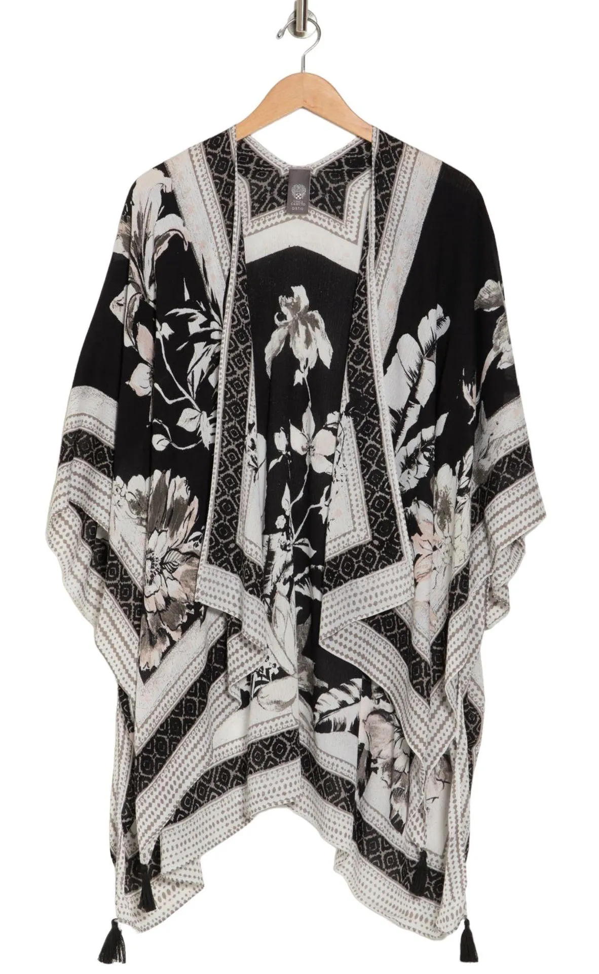 NWT  Tropical Bloom Ruana Black Neutral - Image 3