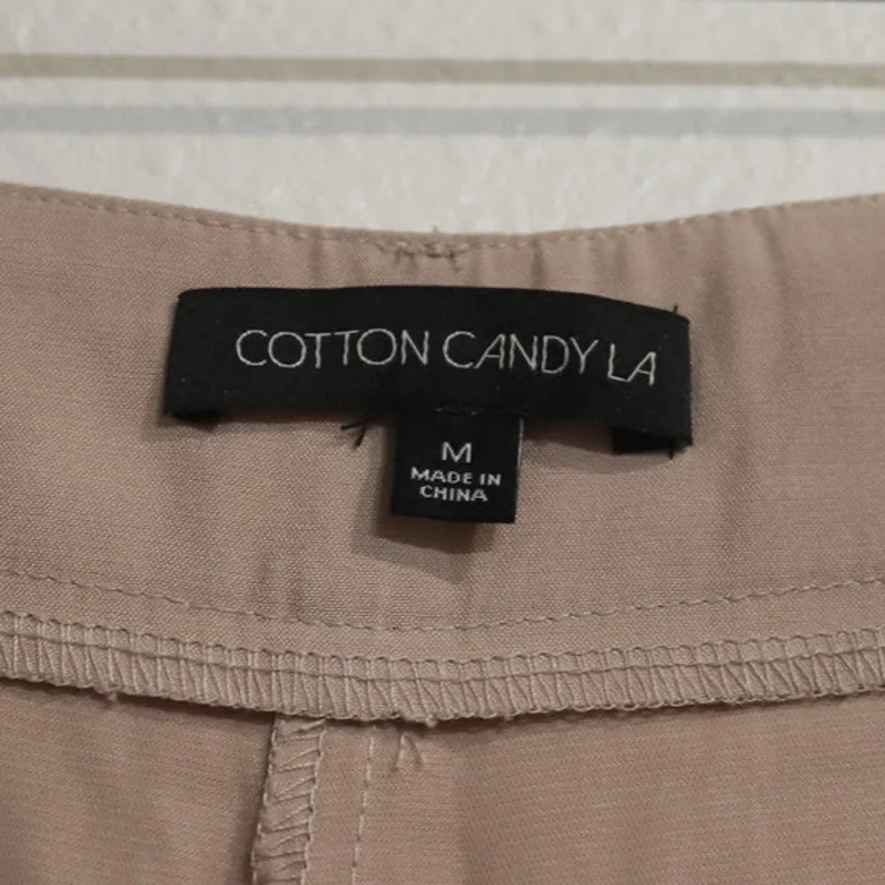 Cotton Candy LA Khaki High Waist Loose Trousers Sz M NWT - Image 5