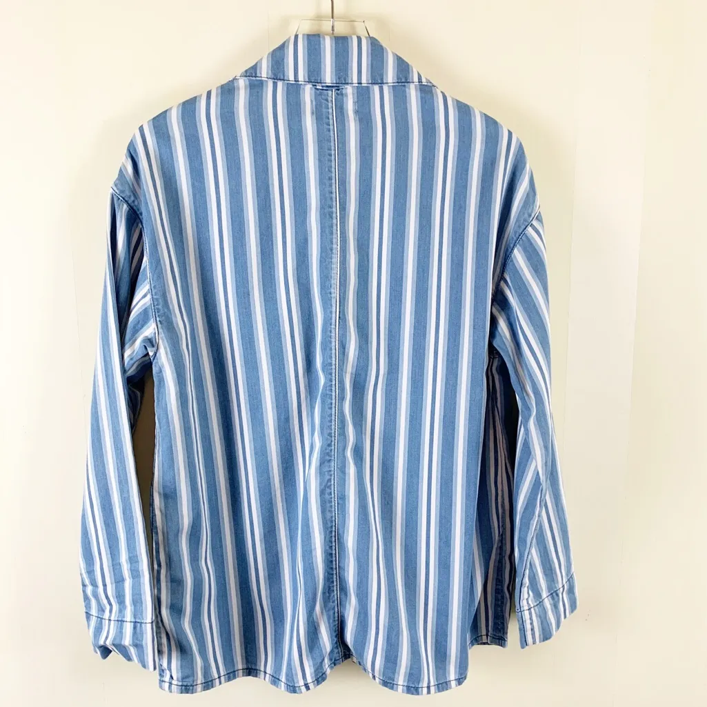 Show Me Your Mumu Breken Jacket Small Blue Stripe Casual Blazer NWT - Image 3