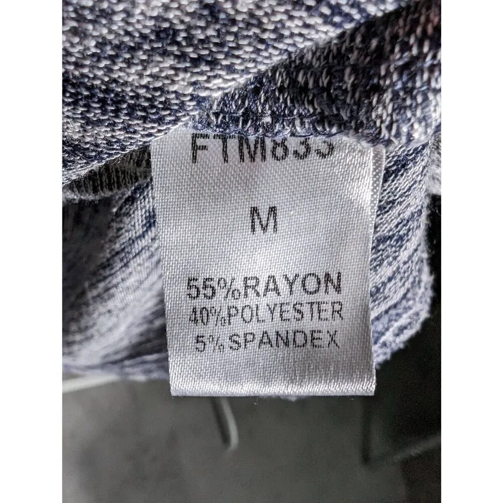 THML Blue/Gray Turtleneck Sweater Women's Size Medium - Image 4