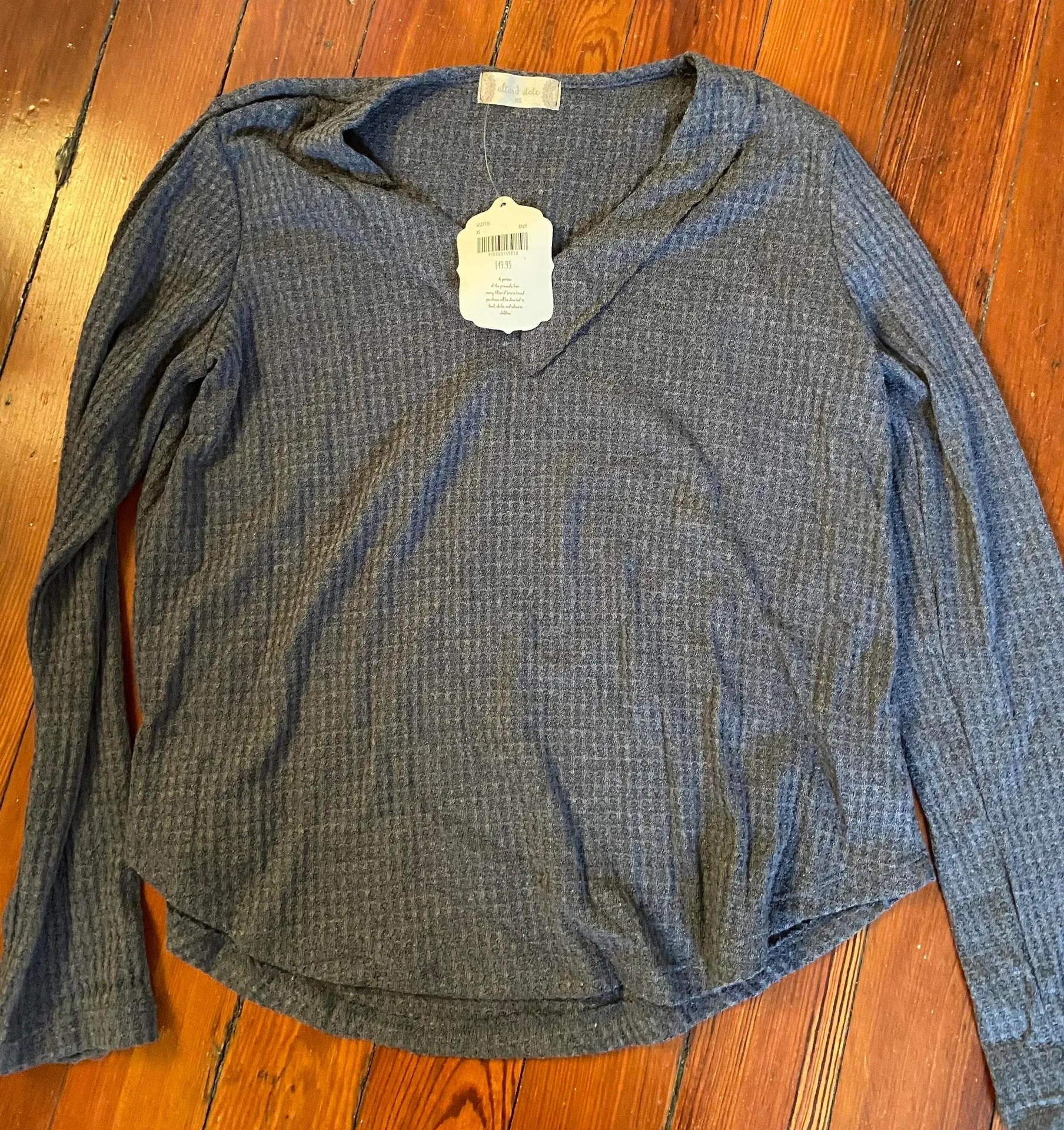 Navy Blue Sweater Top - Image 2