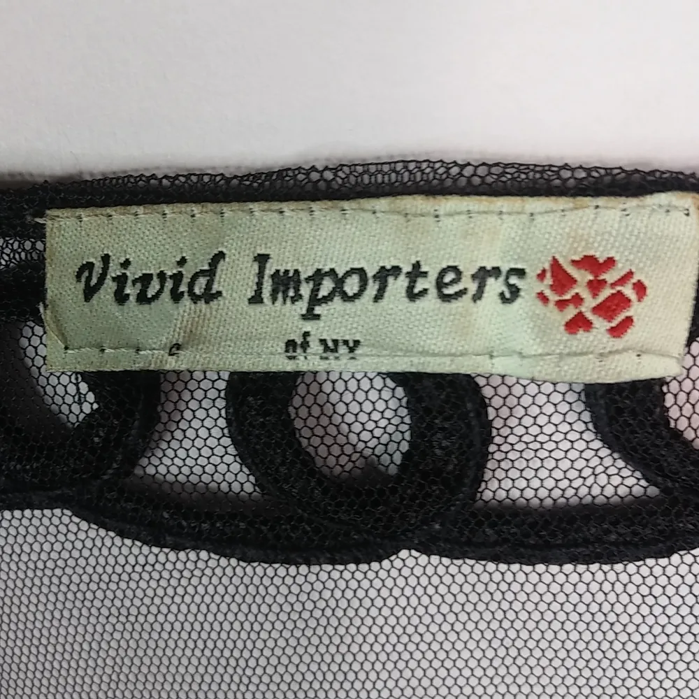 Vintage Vivid XL Black Lace Jacket Top Plus Size 16 - Image 6