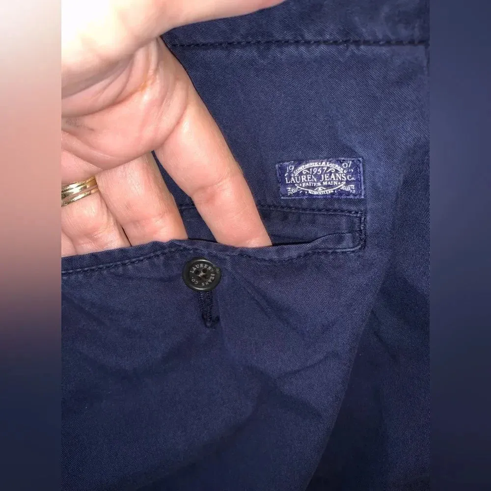 Set 2 Ralph Lauren navy blue/pink chino‎ pants 18W - Image 9