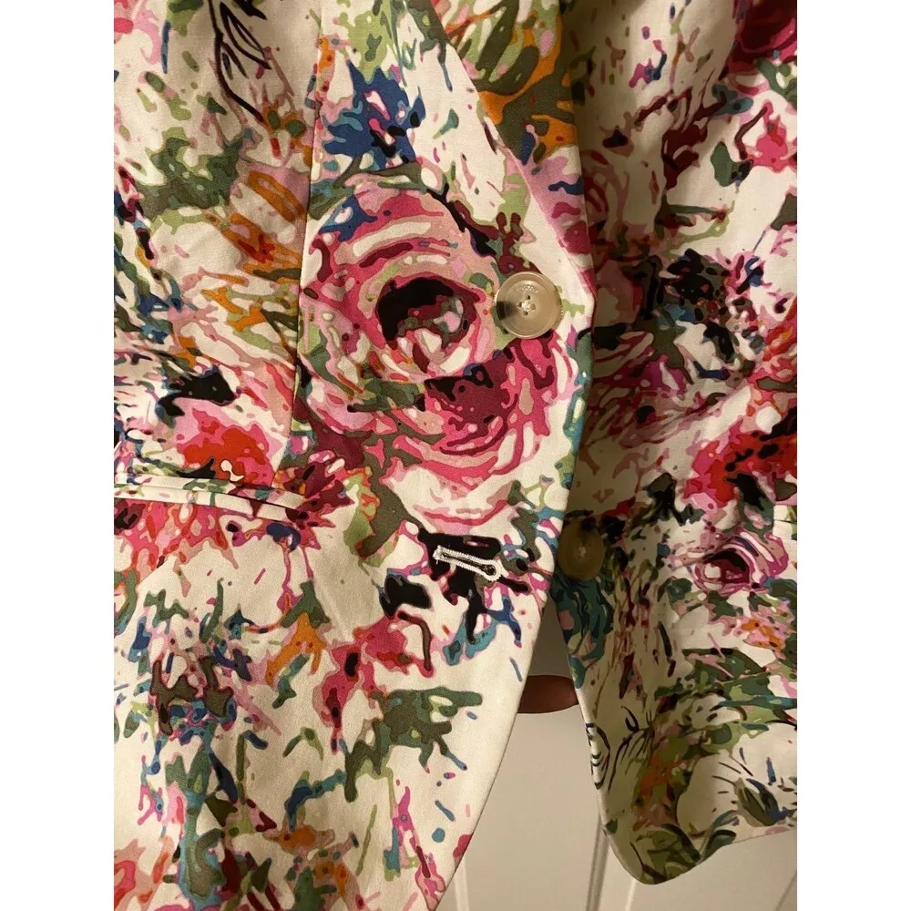 Beautiful Liz Claiborne floral blazer size small - Image 4