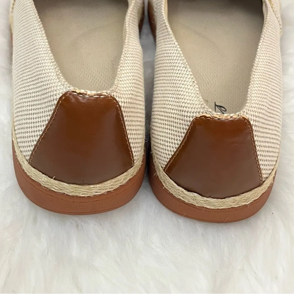 Trotters Accent Woven Tan Espadrille Loafer Slip On Shoes 9W Size 9 - Image 3