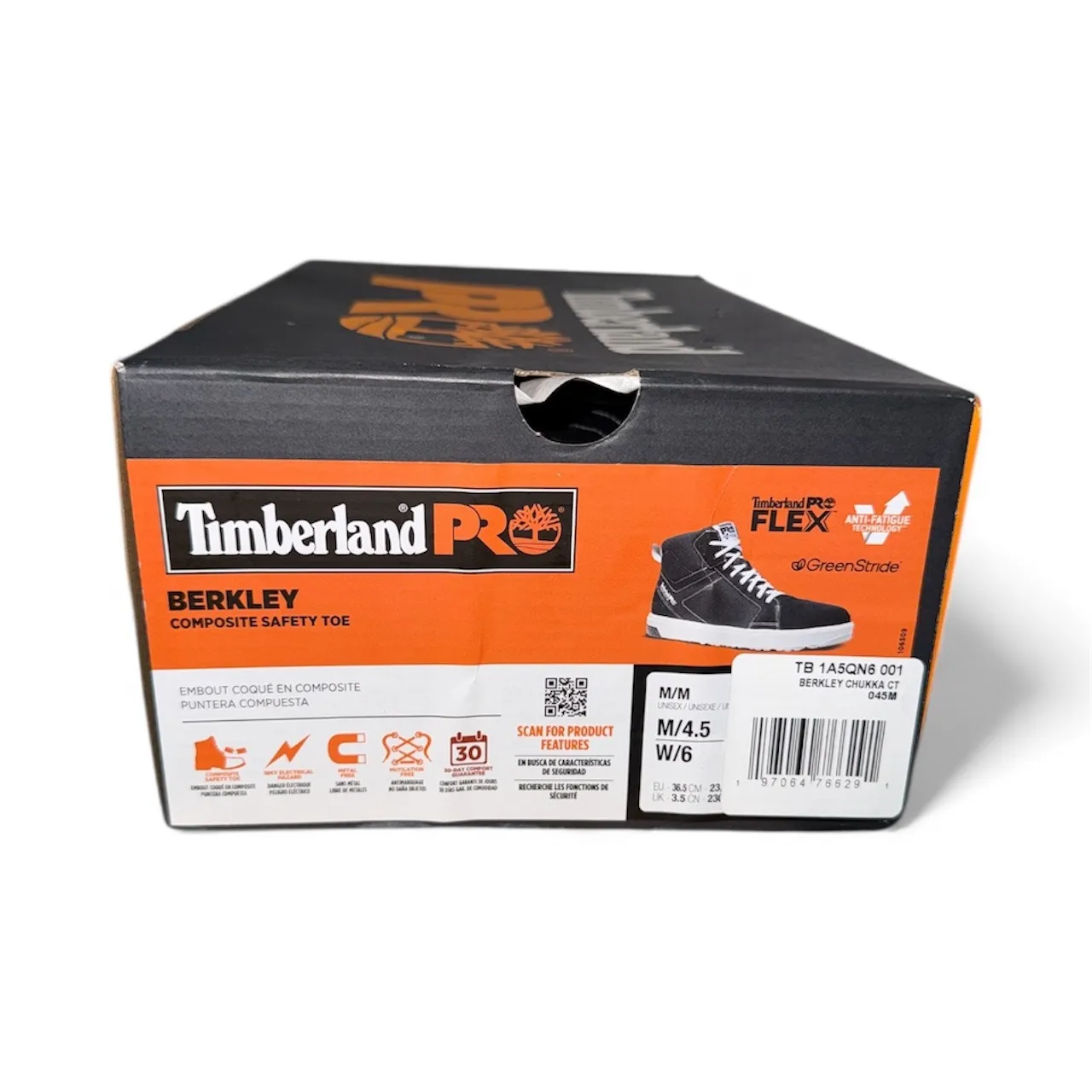 New in Box Composite Toe Timberland Pro Berkley High Top Sneakers Shoes Black Size 6 - Image 6