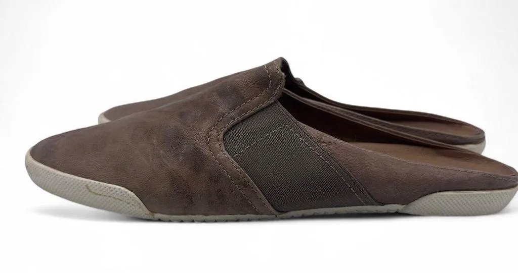 Frye Melanie Leather Flats Tan Mules Backless Women’s size 8.5 - Image 4