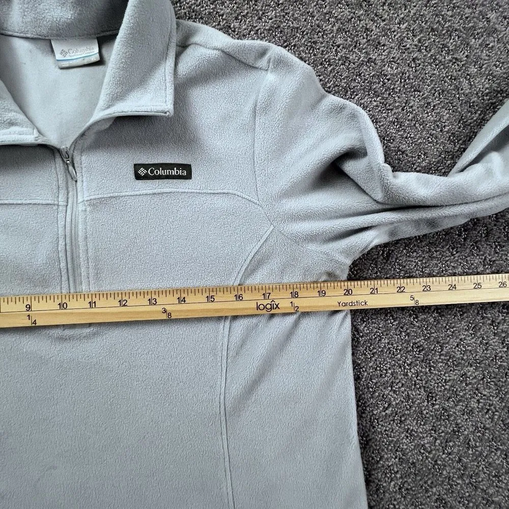Columbia Womens XL Polyester Long‎ Sleeve Light Weight Pull Over 1/4 Zip Gray - Image 7