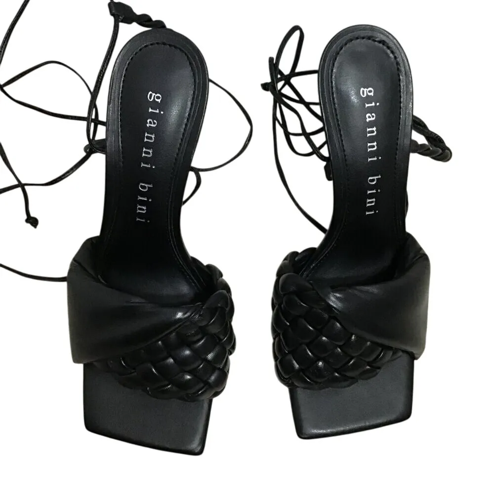 Gianni Bini Dekota Womens Black Stiletto Heels‎ Strappy Heels Size 8.5M - Image 4