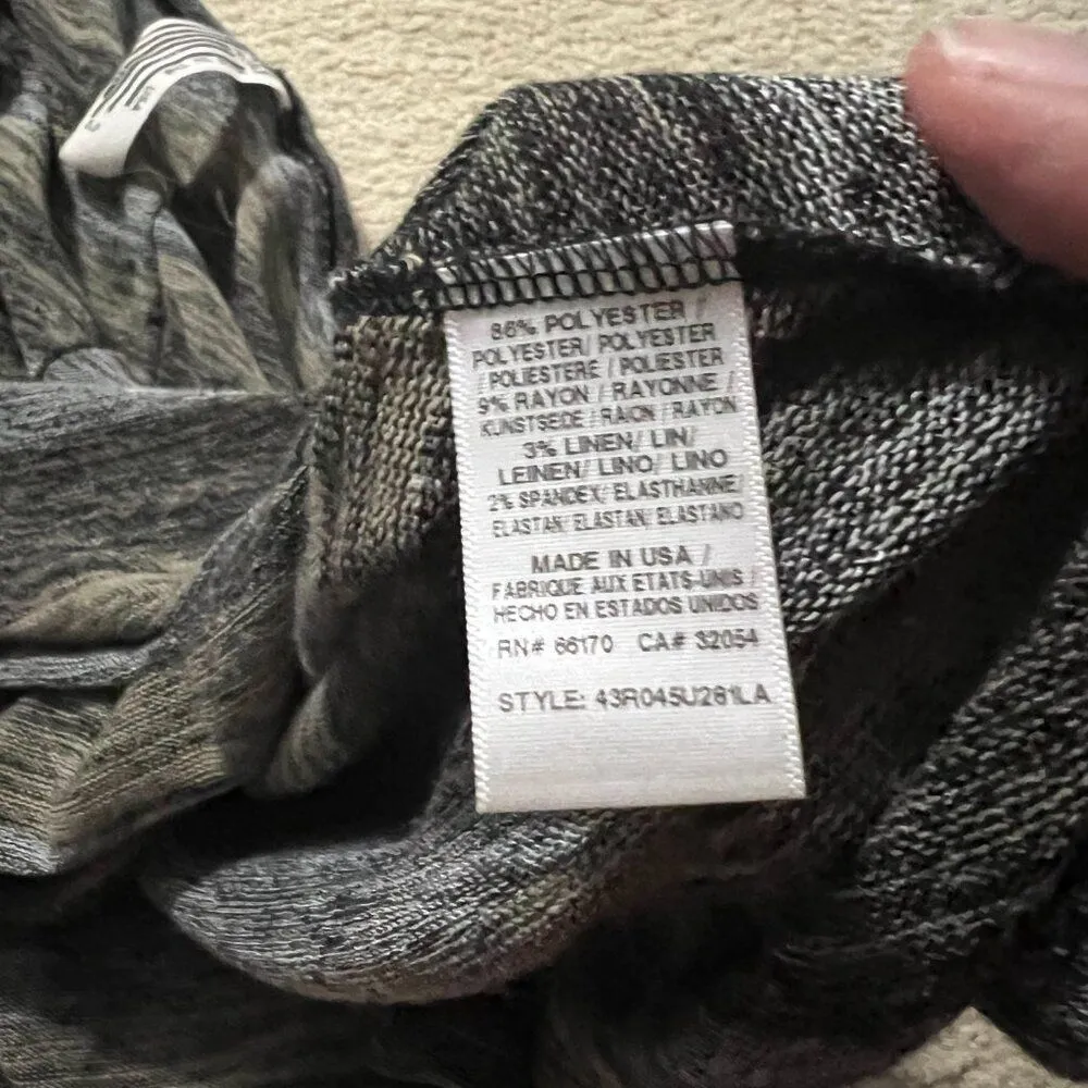 FREE PEOPLE oversized space dye striped scoop neck balloon sleeve top - Image 12