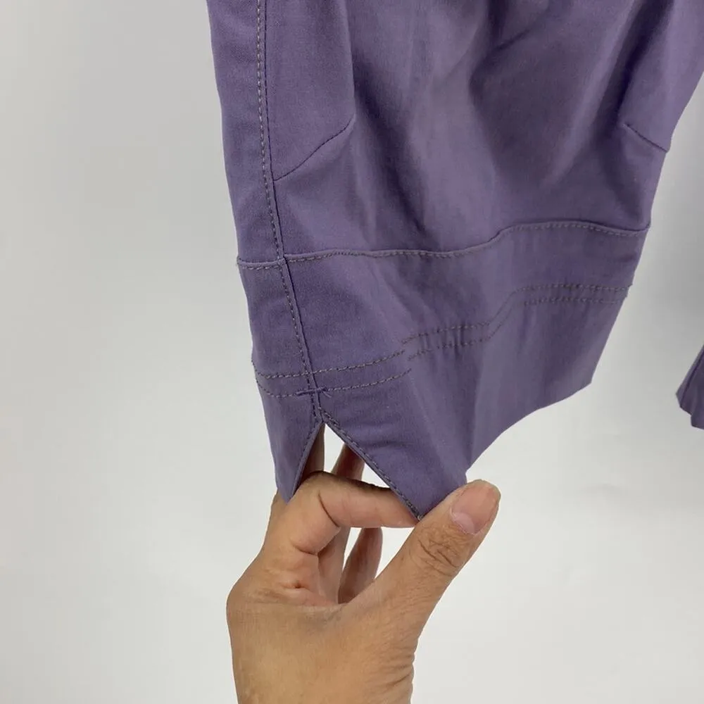 Athleta Outdoor Nylon Commuter Capris Cropped Hiking Pants Purple Gorpcore - Image 4
