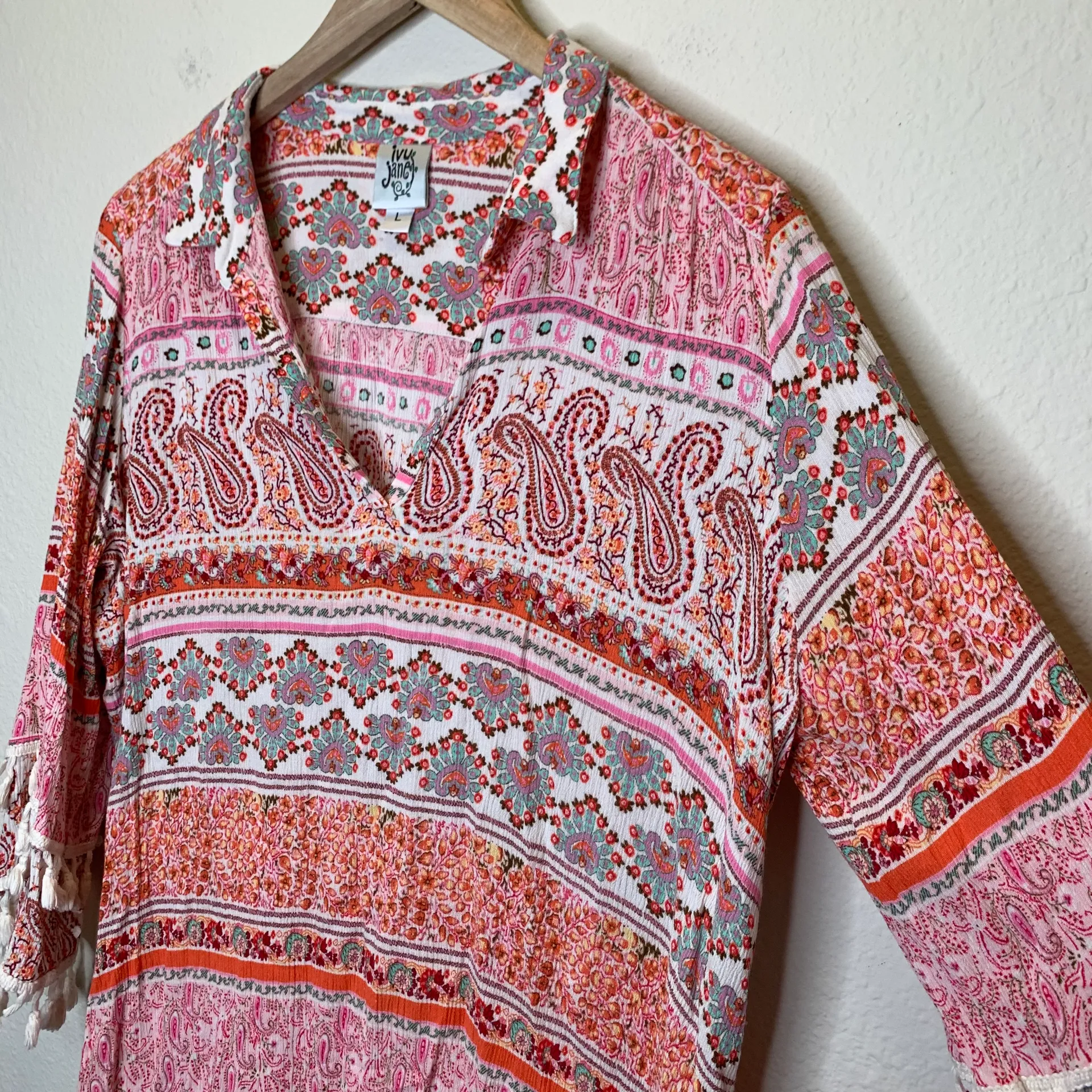 Ivy Jane Boho Paisley Tunic Top - Image 6
