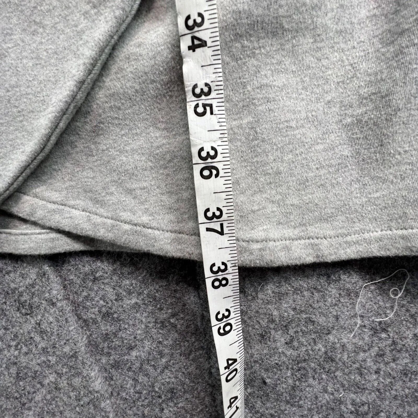 Joan Vass Dress Women Large White Gray Asymmetrical 3/4 Sleeve Pocket Minimalist - Image 8