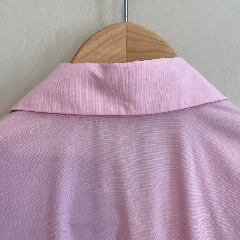 J McLaughlin Makenna Cotton Shirt Dress Womens Size Medium Drop Waist Baby Pink - Image 5