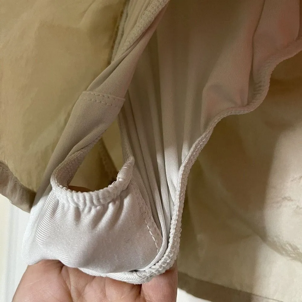 FREE PEOPLE MOVEMENT THE WAY HOME BEIGE PINK HIGH WAIST RUNNING SHORTS SMALL - Image 3