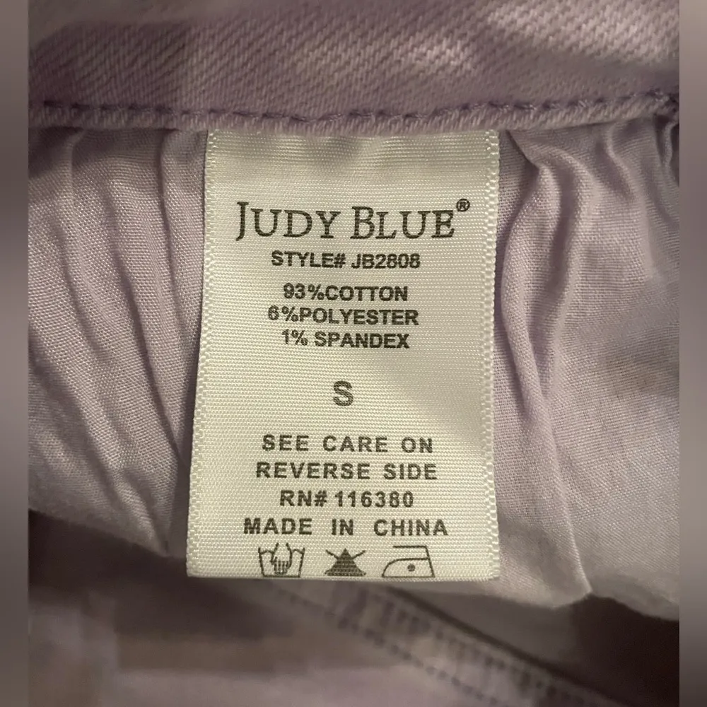 Judy Blue Lavender Garment Dyed Cut Shirttail Hem  Denim Skirt size S - Image 7
