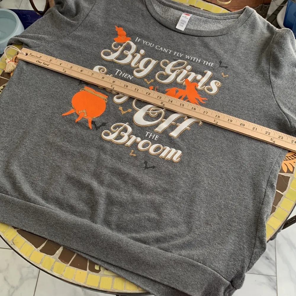 BIG GIRLS GRAPHIC SWEATSHIRT Sz:2X Gray - Image 5