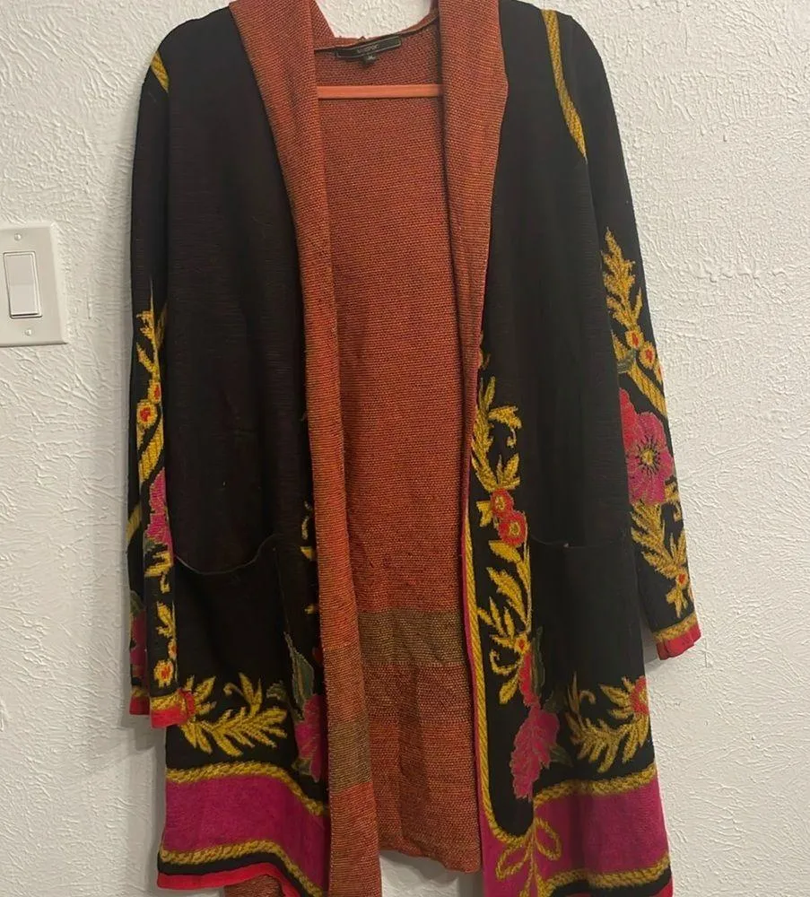 Maxsport Medium Cardigan Sweater with Hood Black - Image 2