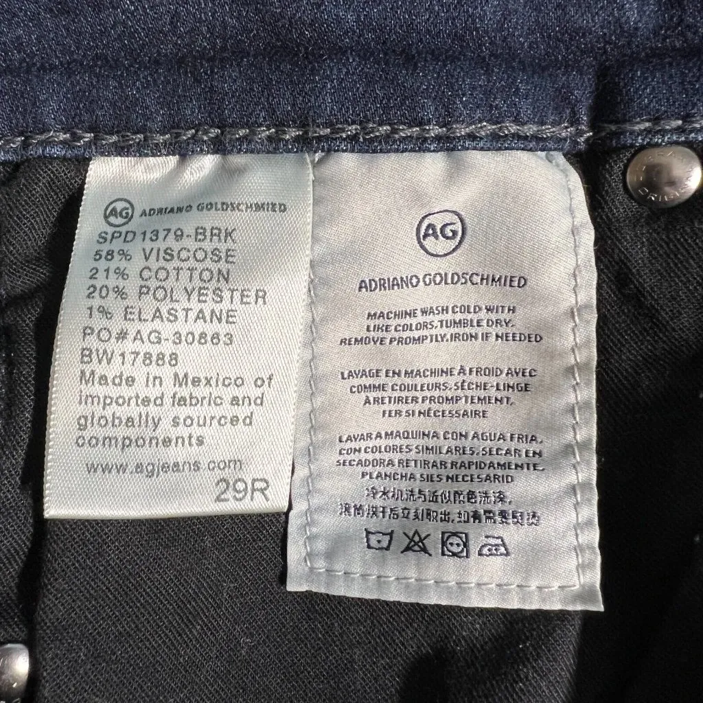 AG Adriano Goldschmied Jeans Womens 29R Dark Blue Farrah Skinny High Rise Denim‎ - Image 11