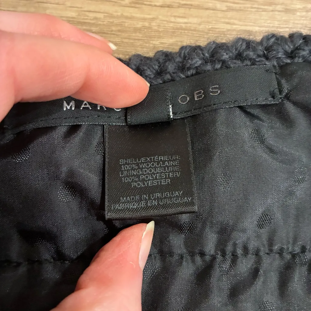 Marc Jacobs Women’s 3D Chunky Knit 100% Wool Textured Cardigan Size L - Image 5