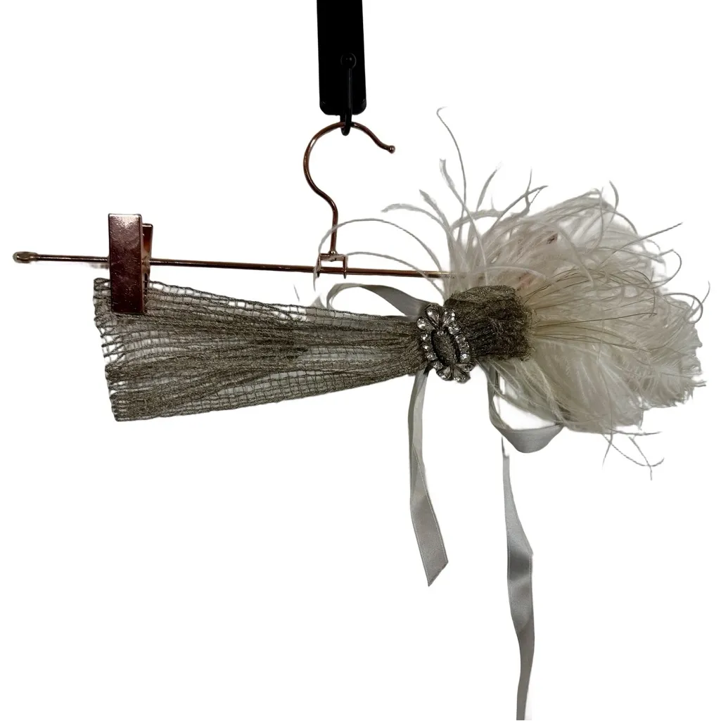 Owllamode 1920s Style Rhinestone Feather Headpiece Flapper Great Gatsby Handmade Gold - Image 2
