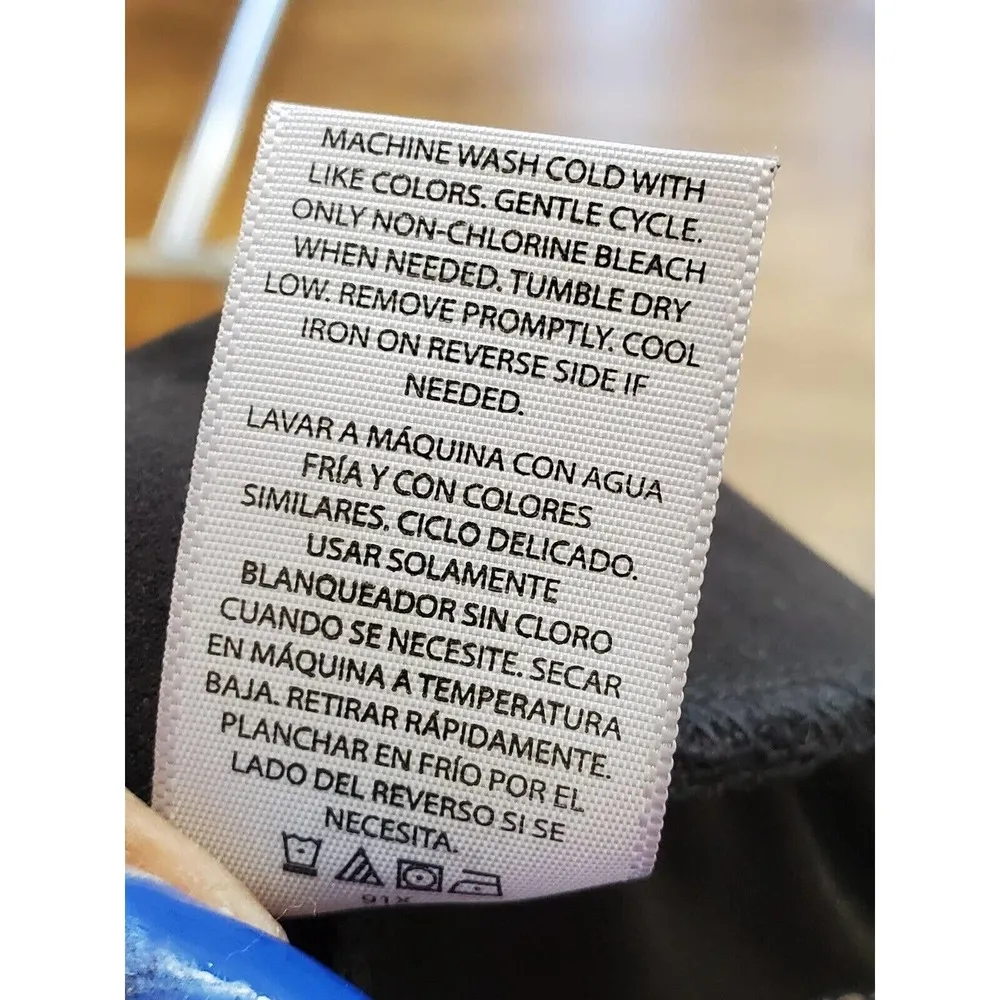 Terra & Sky Women Solid Black Polyester Comfort Waist Knee Length Skirt Size 2X - Image 10