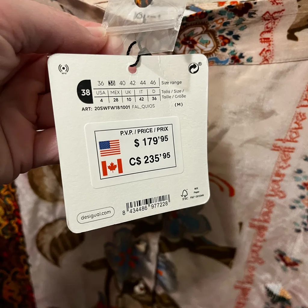 NWT Desigual quios maxi skirt‎ sz 4 - Image 4