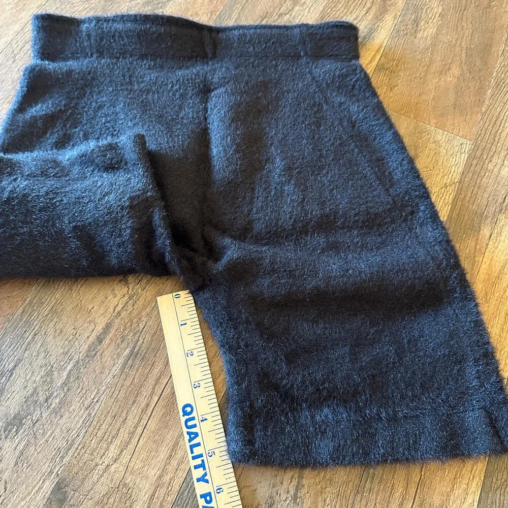 Gymshark Whitney Simmons Eyelash Black Fuzzy Bike Shorts Womens Medium - Image 5