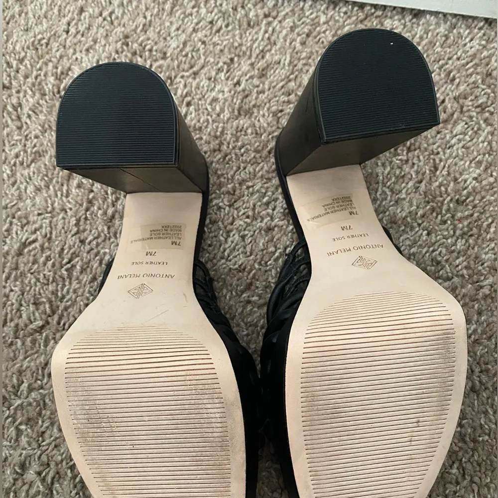 Antonio Melani Bree Tubular Black Chunky Pumps Size 7US Women - Image 6