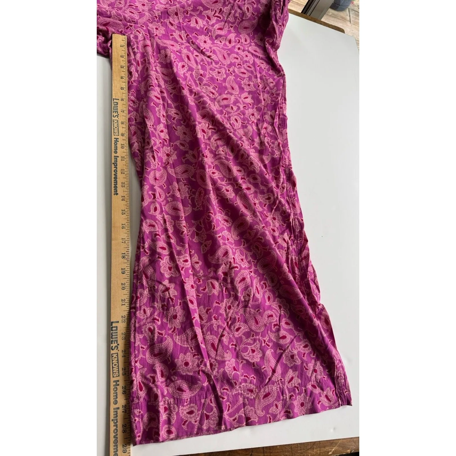 Knox Rose Pink Paisley Wide Leg Pull On Pants Cottage Core Festival Size XL - Image 6