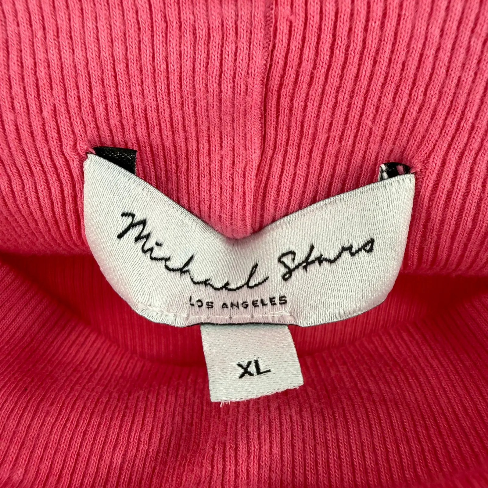 Michael Stars Top Women's Size Extra Large NEW Amara Zinnia Pink Ribbed NWOT - Image 6