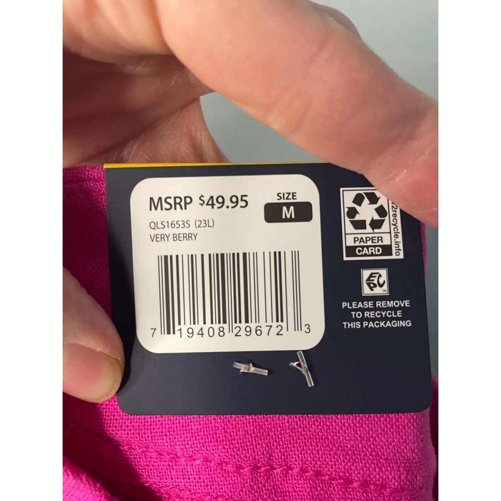 NWT GAP Linen Blend Pull On Shorts Women's Medium Very Berry Pink Elastic Waist - Image 3