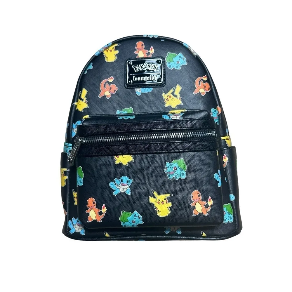 Loungefly Pokemon Starter Black Mini Backpack - Image 2